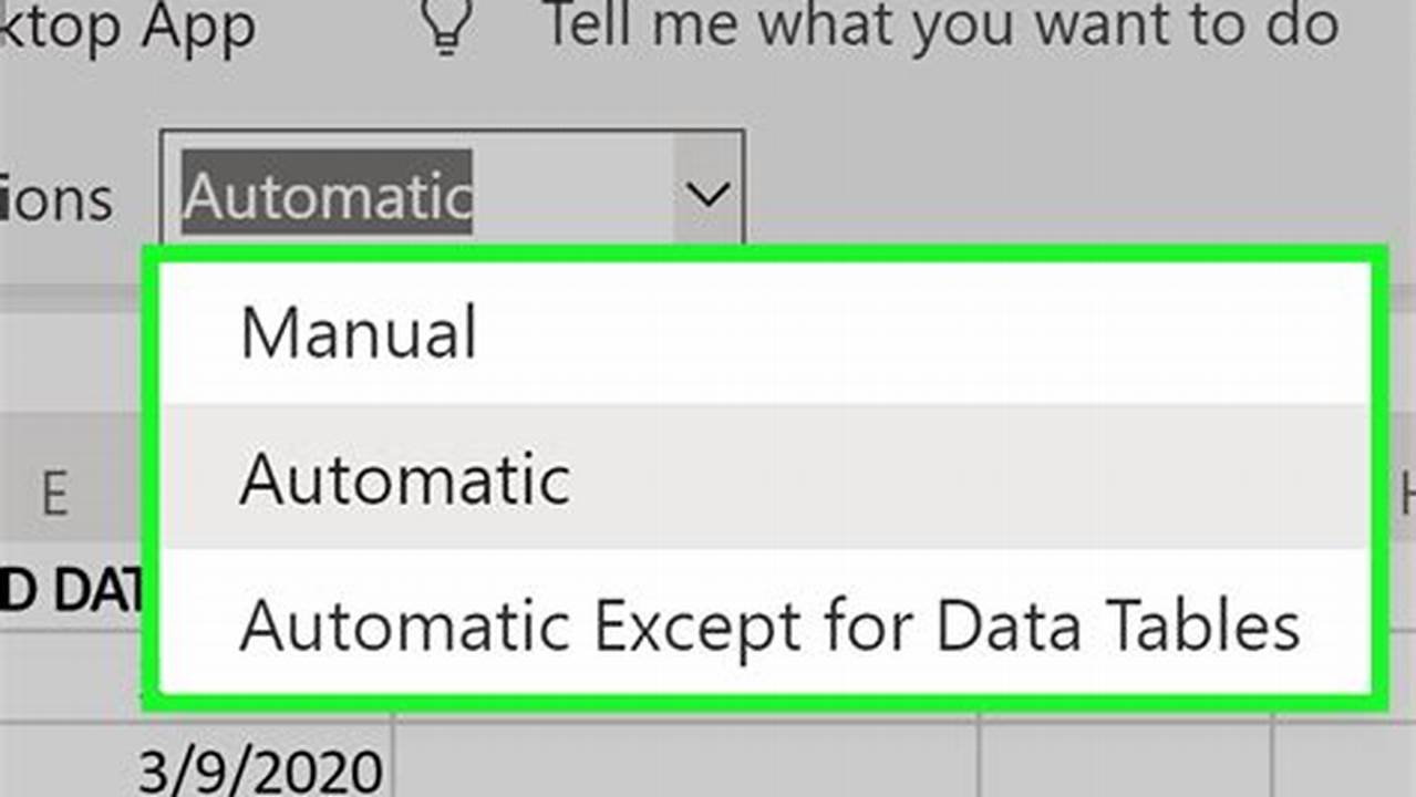Automated Calculations, Excel Templates