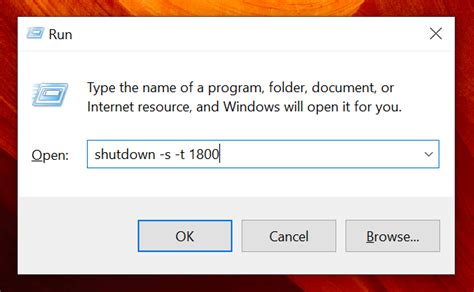 Automatically Shut Down a Computer Using Run