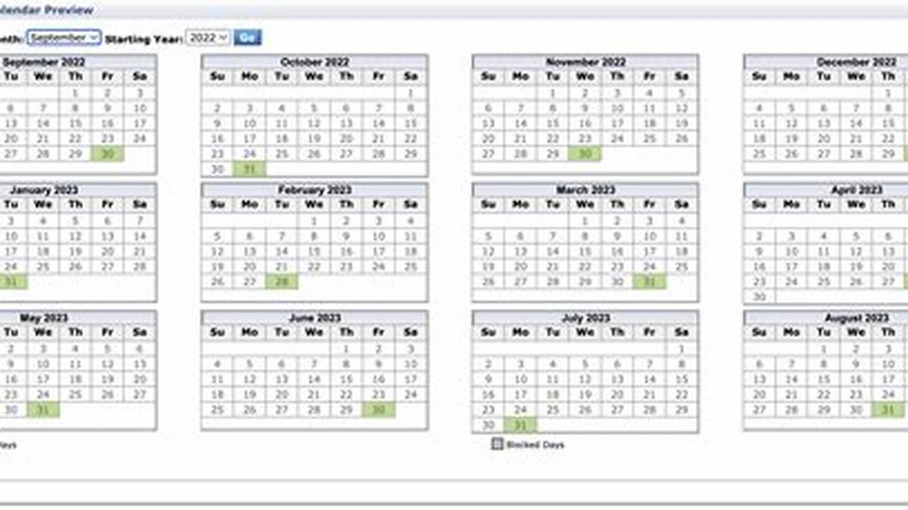 Autosys Extended Calendar