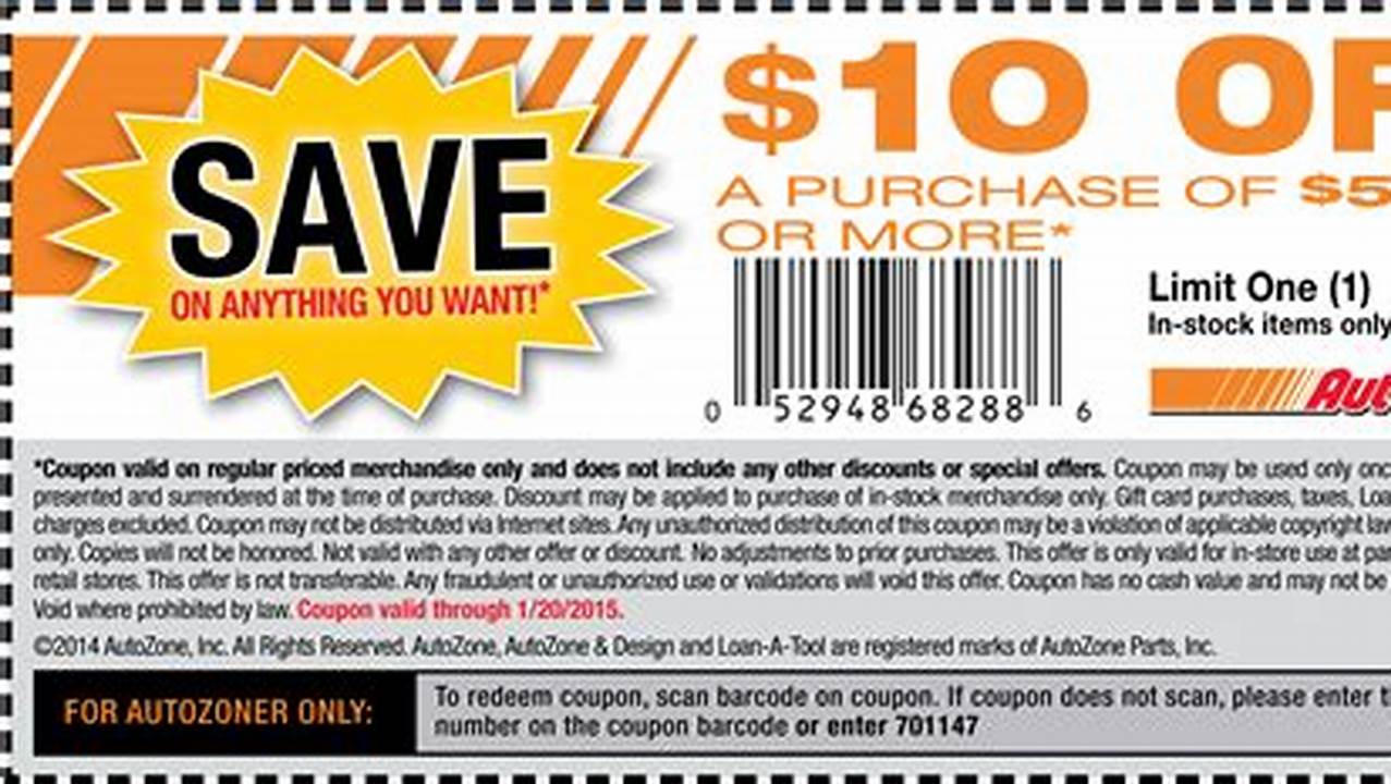 Autozone Promo Codes 2024