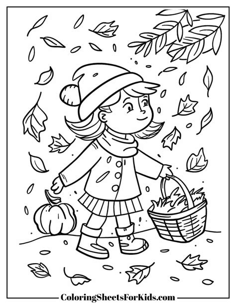 Autumn Coloring Pages For Preschoolers