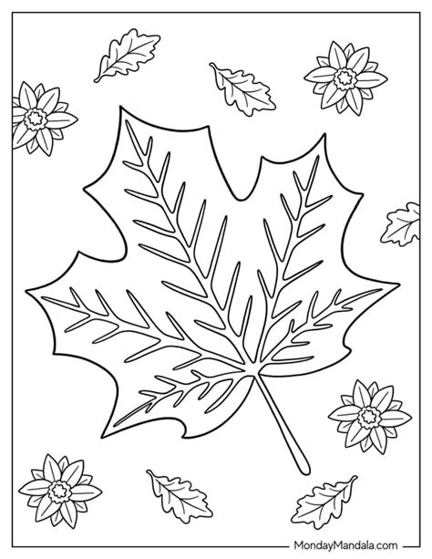 Autumn Leaf Coloring Page