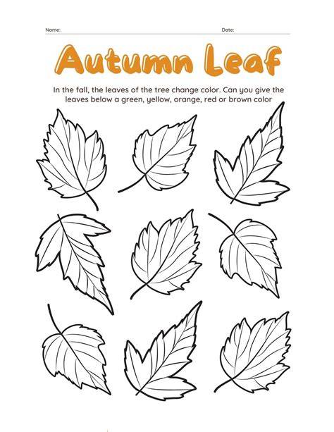 Autumn Leaves Coloring Pages