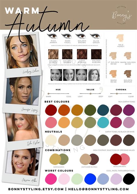 Transform into a Ravishing Beauty: Discover the Enchanting Autumn Skin Tone Color Palette