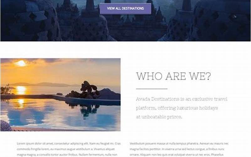 Avada Travel Website Template