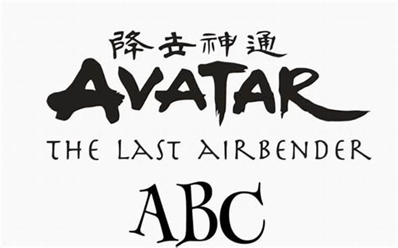 Avatar The Last Airbender Font Fanmade