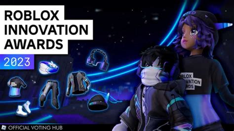 Avatar with items from the new Roblox Innovation Awards Voting Hub
