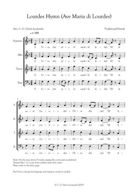 Alleluia di Lourdes Sheet music for Piano (Solo)