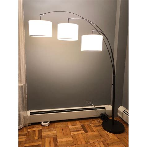 Avenal shaded arc floor lamp