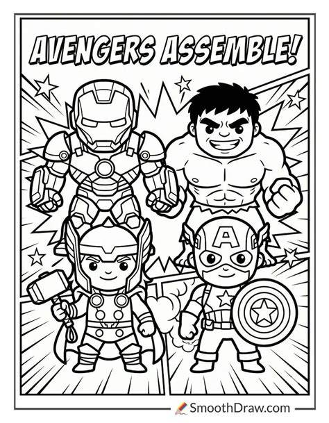Avengers Coloring Pages Easy