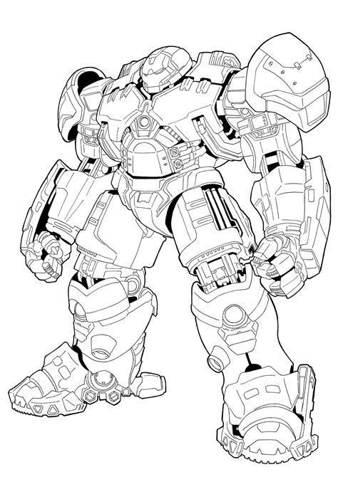 Avengers Hulkbuster Coloring Pages