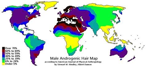 Map Percentage of Men with Blond/Red/Light Brown Hair in Europe