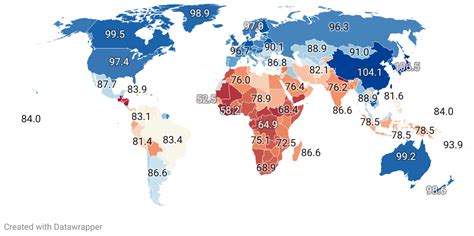 Average Iq Map Reveals Who Smarts The Most World Wide