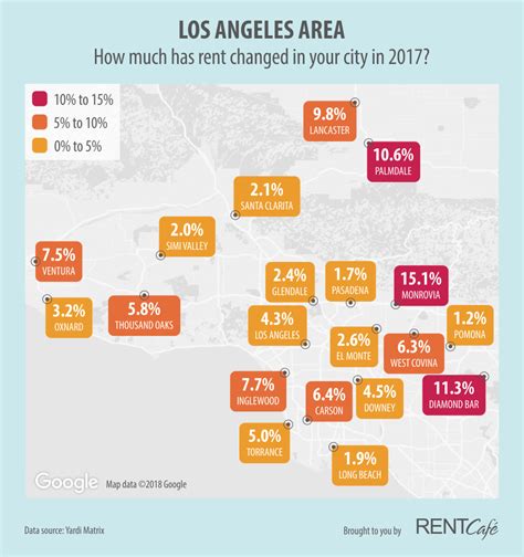 LOS ANGELES RENT HEAT MAP The Rental Girl Blog The Rental Girl Blog