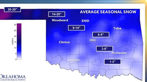 Oklahoma Farm Report Latest Statewide Graphic on Expected Snowfall