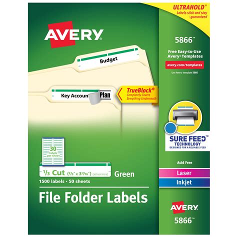 Avery File Folder Label Templates