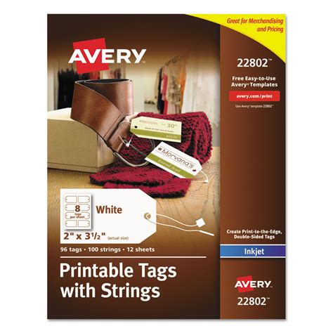Avery Printable Tags With Strings 22802