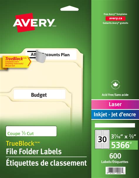 Avery 05366 Label Template