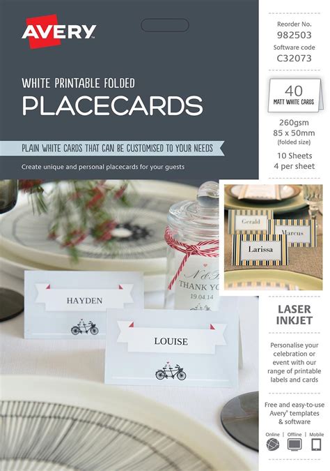 Avery Printable Place Cards