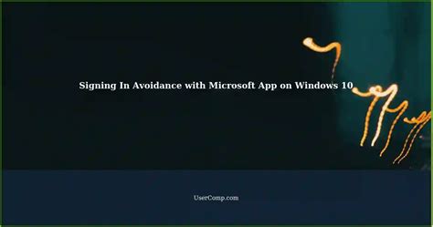 Avoid Signing In at Windows Setup