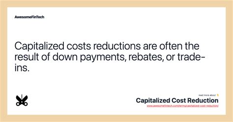 Avoiding Capitalized Cost Reduction (CCR) Upfront