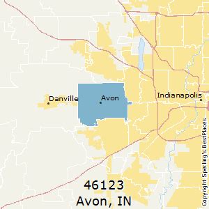 Avon IN Zip Code Map