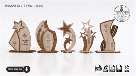 Download Award Trophy Laser Cut Svg Files