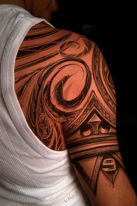59 Awesome Hawaiian Shoulder Tattoo Designs