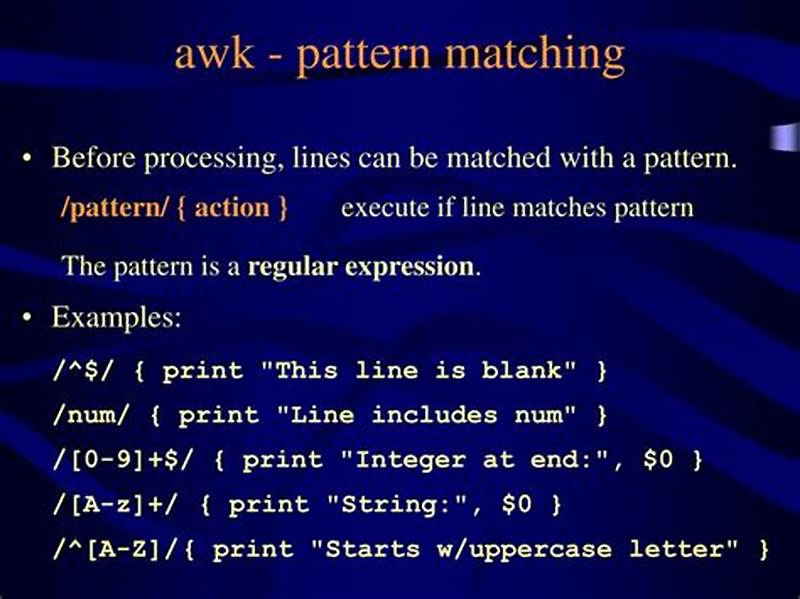 Awk Pattern Matching