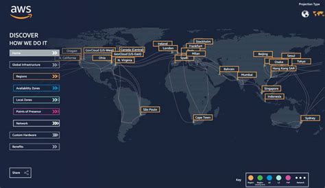 AWS global infrastructure, region table, data center location, availability