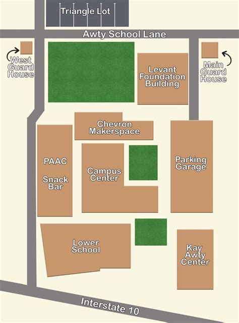Campus Map The Awty International School Houston