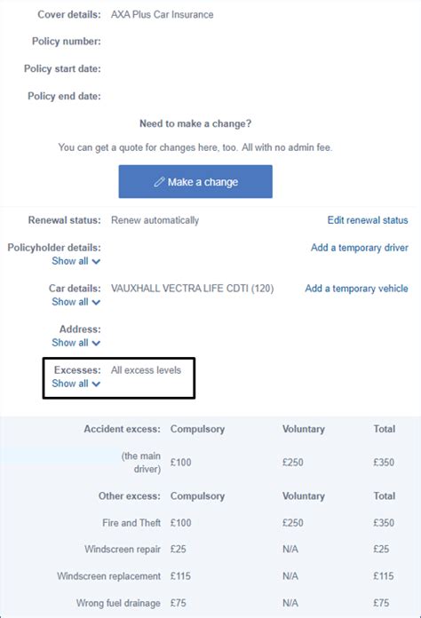 Axa Insurance Policy