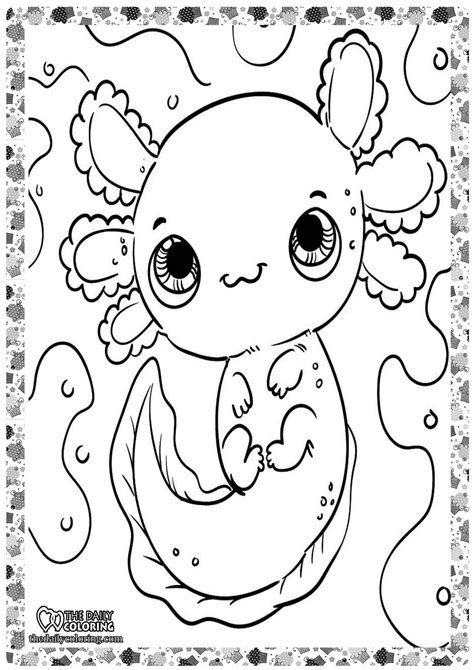 Axolotl Coloring Page Printable Free