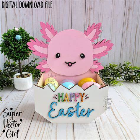 Axolotl Easter Basket