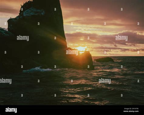 Azores sunset over the ocean