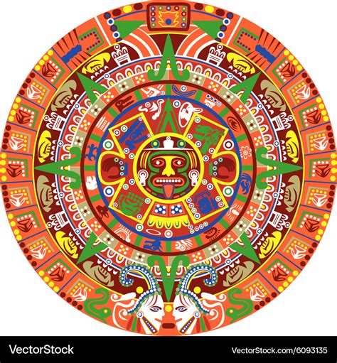 Aztec Calendar Color