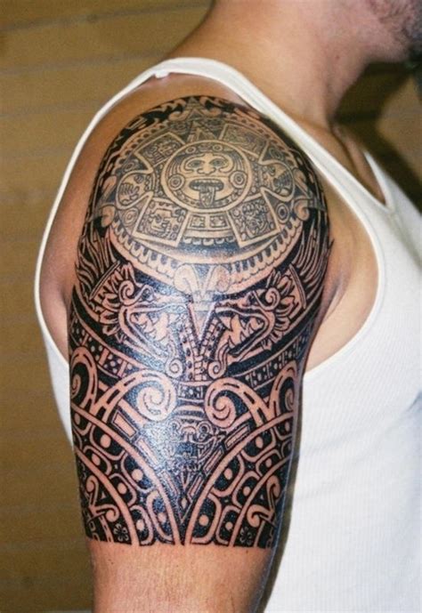 Aztec Warrior Shoulder Tattoos For Men Best Tattoo Ideas