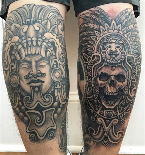55 Most Cool Arm Christmas Tattoo Design for Men Aztec