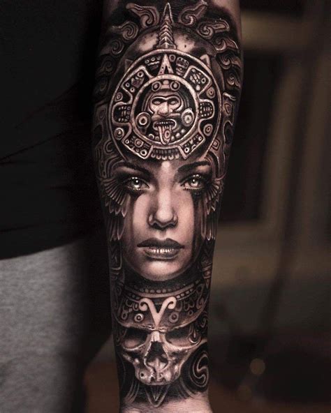 Forearm Aztec Female Warrior Tattoo Best Tattoo Ideas