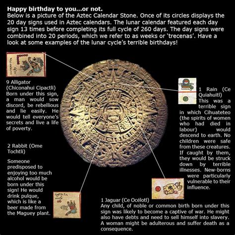 Aztec Calendar Birthday Animal