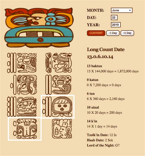 Aztec Calendar Birthday Calculator