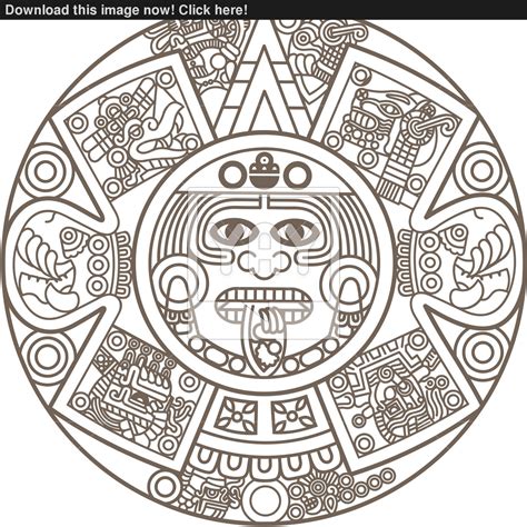 Aztec Calendar Tattoo Drawing