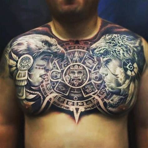 Aztec Chest Tattoo