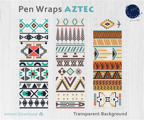 Download Aztec Pen Wraps PNG File Set Cricut SVG For Crafts