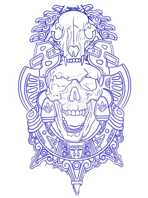 Aztec Tattoo Stencils
