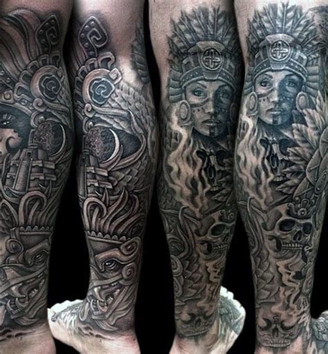 Aztec Tattoos Men