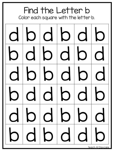 B And D Letter Reversal Worksheets