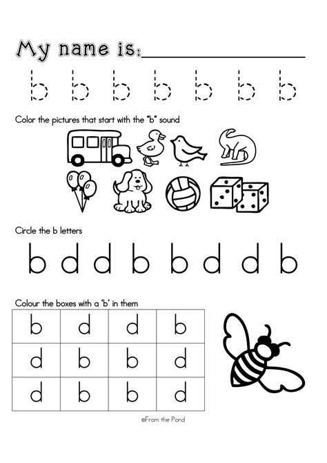 B And D Worksheets