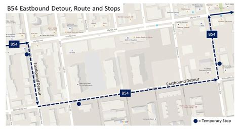 B54 Bus Reroute Map Myrtle Avenue Brooklyn Partnership