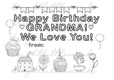 Birthday Grandma Cards Printable